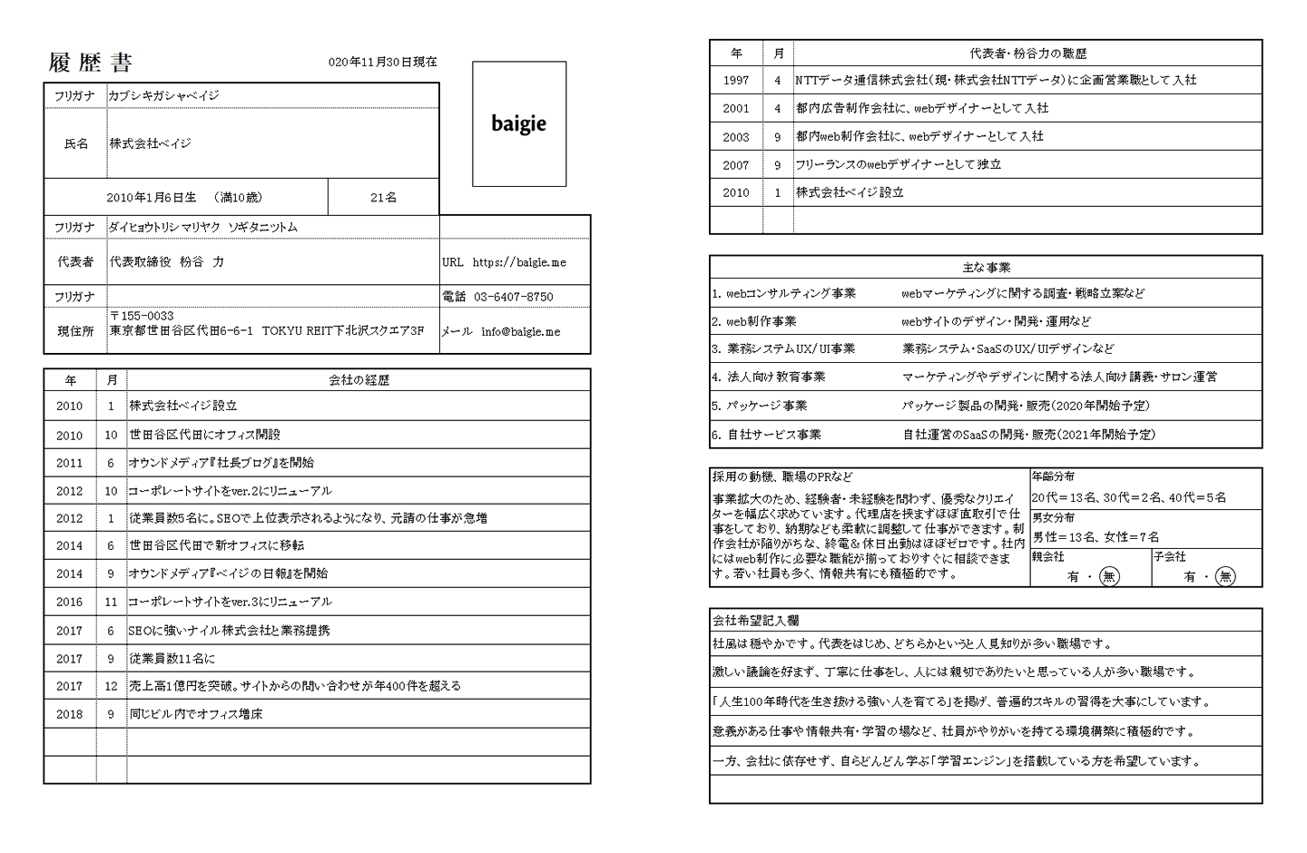 履歴書