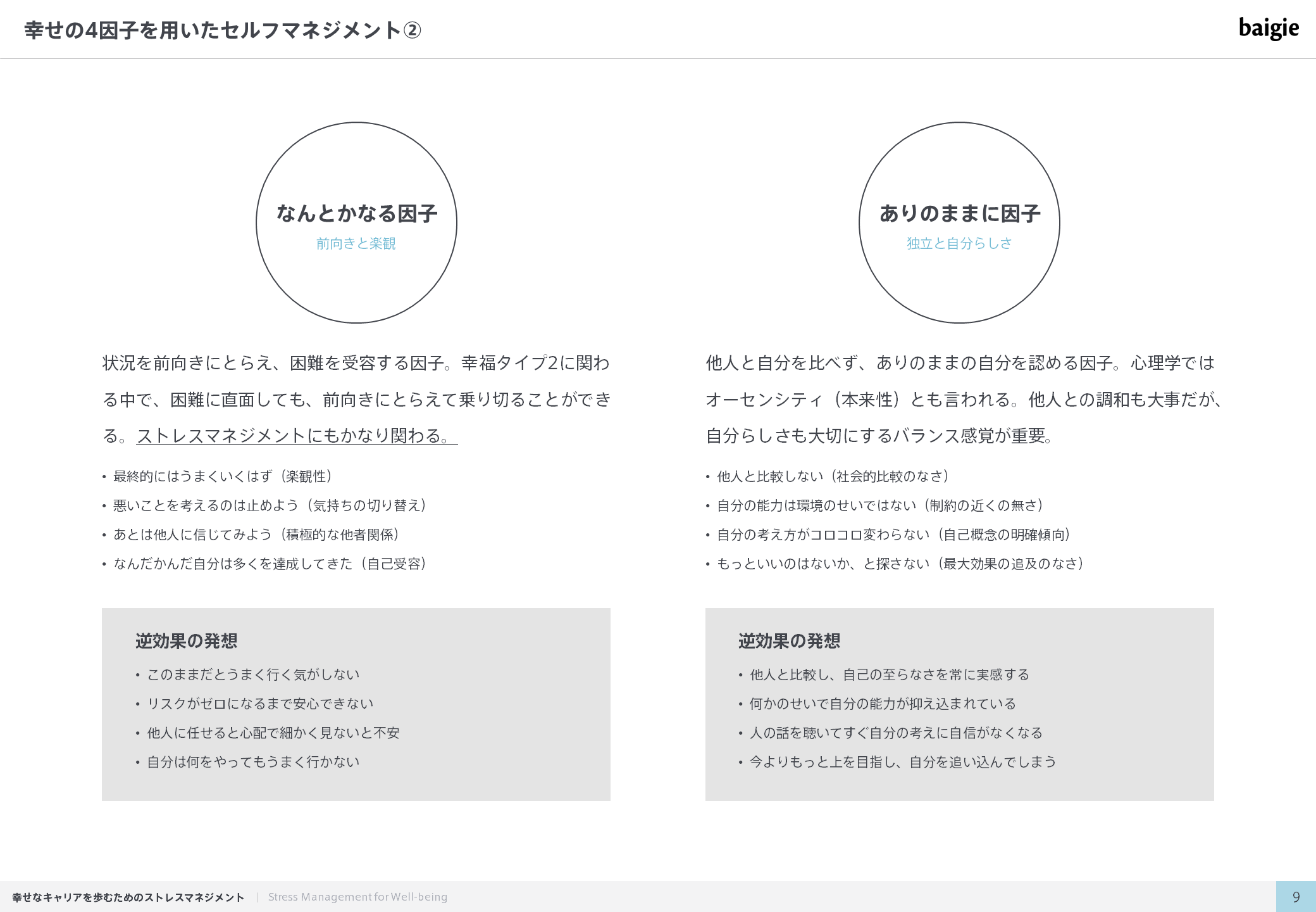 幸せの4因子②
