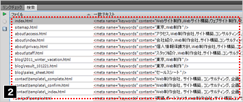 htmlの共通要素（titleタグ、metaタグなど）の記述を一括チェックする