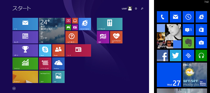 Windows8のPCとスマホ